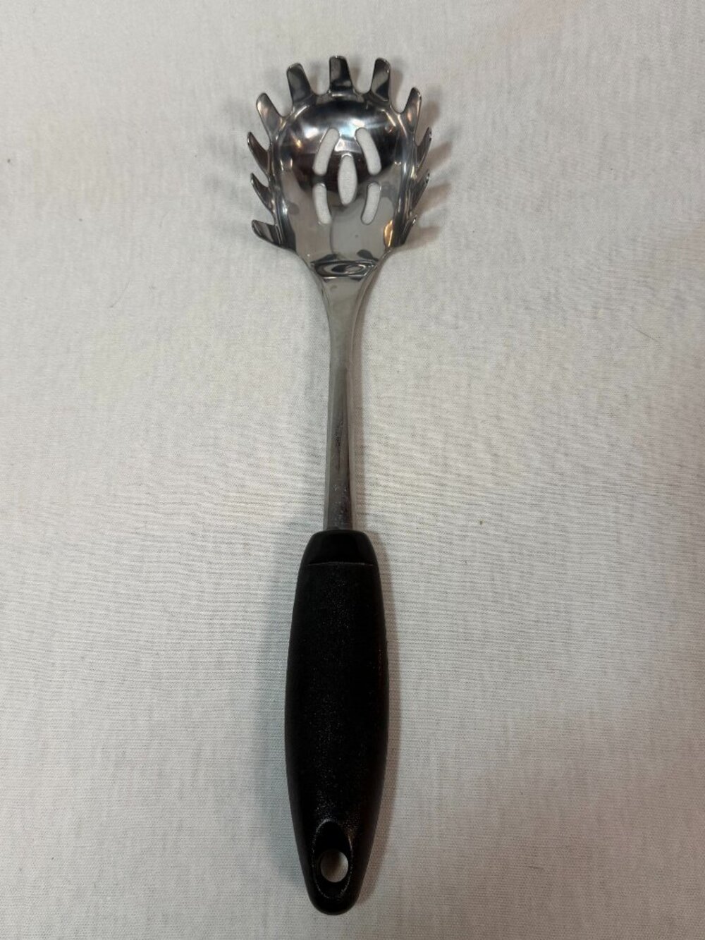 Pyrex Accessories Stainless Steel Spaghetti Server 12" Pasta Spoon Black Vintage